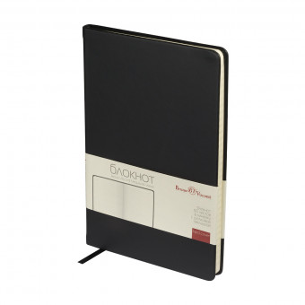 Бизнес- блокнот А5 80л линия "Megapolis velvet", сшивка, черный, BV/3-695/04 (20)