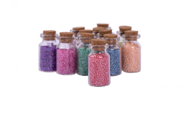 Набор бисера для рукоделия ассорти прозр. с цвет.отверстием, Zlatka/ SGB №6