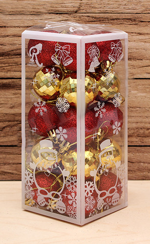 Набор ёлочных шаров 20 шт Весёлый праздник!,4 см, красный,золотой НУ-0467 Набор ёлочных шаров 20 шт Весёлый праздник!,4 см, красный,золотой НУ-0467