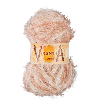 Пряжа VISANTIA "TRAFKA" меланжевая   100% полиэстер   . х  100 г  150 м ± 3 м №1127 белый/бежевый/коричн. "TRAFKA" меланжевая