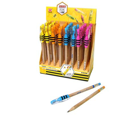 Карандаш механ. "Пчелка" 2,0мм, с точилкой и ласт, НВ, цв асс, WTZ-14/CC-334 №1810 (60/60/960)