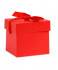 Коробка складная Классика,красный 10х10х10 см, с лентой ПП-5370