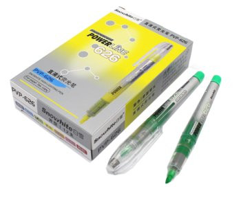 Маркер выделитель  BX-6 "Флуоресцентный" Зеленый, скошенный 1-3мм, с жидкими чернилами, в к/кор PVP-626 (12/864)