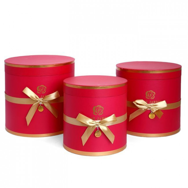 Набор подарочных коробок 3в1 23х23, 22х21 и 21х19см (цилиндр) Ч33443