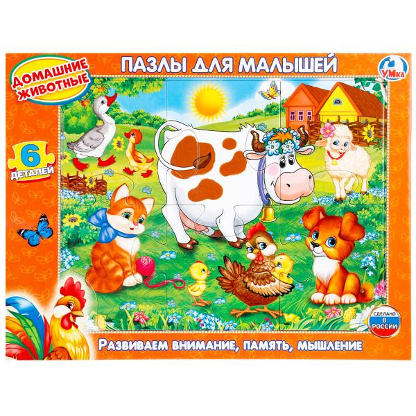Развивающие пазлы в рамке «Домашние животные». Умка