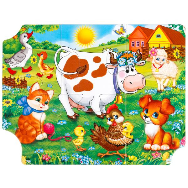 Развивающие пазлы в рамке «Домашние животные». Умка