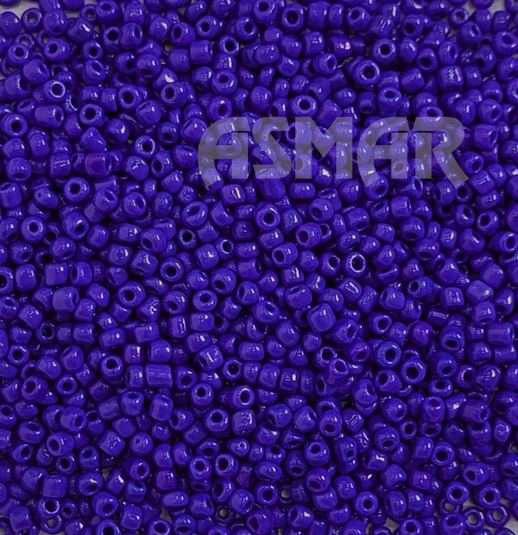 Бисер "ASMAR" размер №8, вес: 450 г, тёмно-синий глянцевый, непрозрачный