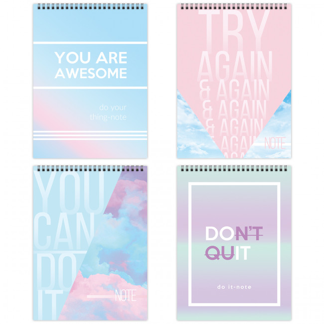 Блокнот А5 40л клетка "Сделай это" на гребне, BG (4/48)