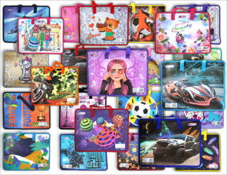 Папка детская с тканевой ручкой, Asmar