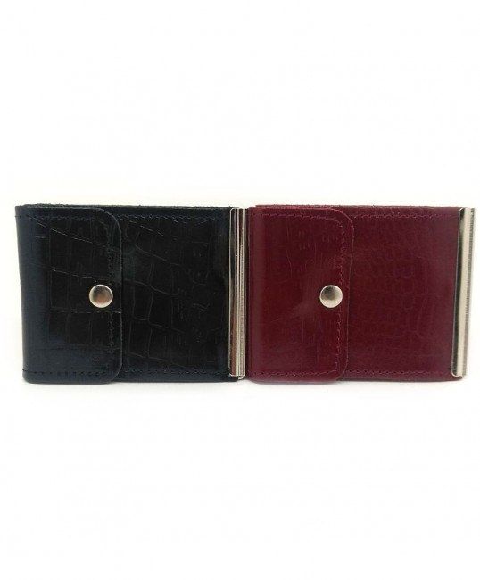 Зажим для денег из нат.кожи спилок крокодил