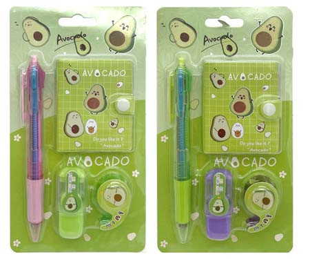Набор подарочный CH-227 "Авокадо" Записная книжка 7х6см, 42л, линия, на кнопке + ручка 4цв., текстовыделитель, декоративный скотч, цвета в ассортименте, на блистере №E-006 (2/18/360) Набор подарочный CH-227 "Авокадо" Записная книжка 7х6см, 42л, линия, на кнопке + ручка 4цв., текстовыделитель, декоративный скотч, цвета в ассортименте, на блистере №E-006 (2/18/360)