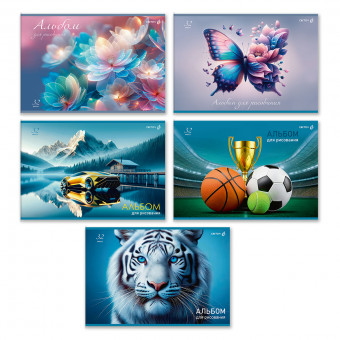 Альбом для рисования А4 32л "МИКС Прекрасный мир" скрепка, Светоч/А256_01706 (5)