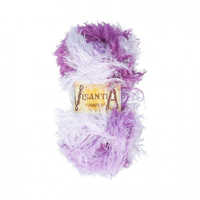 Пряжа VISANTIA "TRAFKA" меланжевая   100% полиэстер   . х  100 г  150 м ± 3 м №2220 белый/сиреневый/фиолетовый "TRAFKA" меланжевая