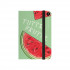 Записная книга А6 100л клетка  "Megapolis journal. Fresh & Fruity. Арбуз" на резинке, BV/3-478/12 (12)