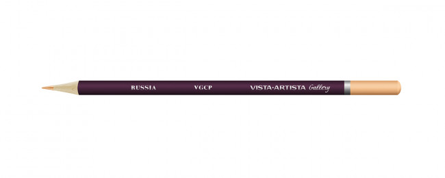 Карандаш цветной художественный заточенный 212 охра светлая, Gallery VISTA-ARTISTA/VGCP 212 (6)