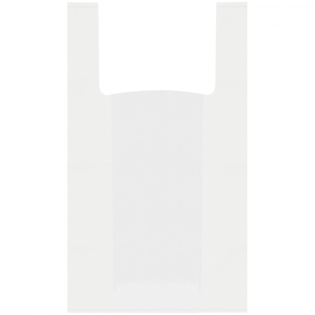 Пакет-майка OfficeClean, ПНД, 28+14*50см, 12мкм, белый