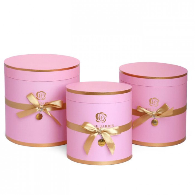 Набор подарочных коробок 3в1 23х23, 22х21 и 21х19см (цилиндр) Ч33445