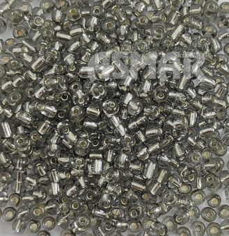 Бисер "ASMAR" размер №6, вес: 450 г, графит, внутреннее серебрение Бисер "ASMAR" размер №6, вес: 450 г, графит, внутреннее серебрение