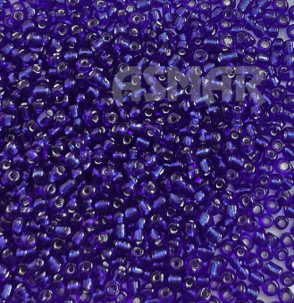 Бисер "ASMAR" размер №8, вес: 450 г, ультрамариновый, внутреннее серебрение
