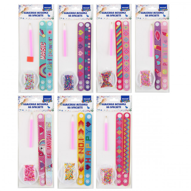 Набор для рукоделия: браслет 21Х2см с выкладкой стразами, 2шт, Mazari/M-12140 (24) Набор для рукоделия: браслет 21Х2см с выкладкой стразами, 2шт, Mazari/M-12140 (24)