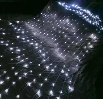 Гирлянда "Водопад" 3х3м 560 ламп, холодный свет, светлая нить, Jevelry/ГВ-3х3/560 холод