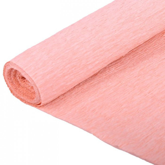 Бумага гофрированная 50см х 2,5м, персиковая   пл.72 гр/м2