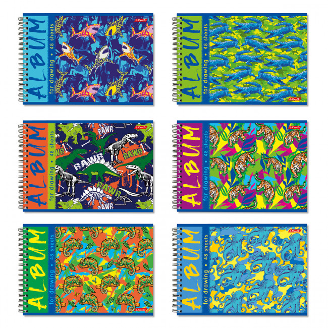 Альбом для рисования А4 48л гребень "Милые и ужасные" "Светоч" (6) Альбом для рисования А4 48л гребень "Милые и ужасные" "Светоч" (6)