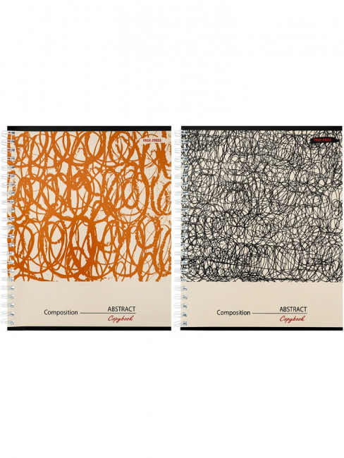 Тетрадь А4 96 клетка "Абстрактные петли", на гребне, Проф-Пресс/96-8423 (6/48)