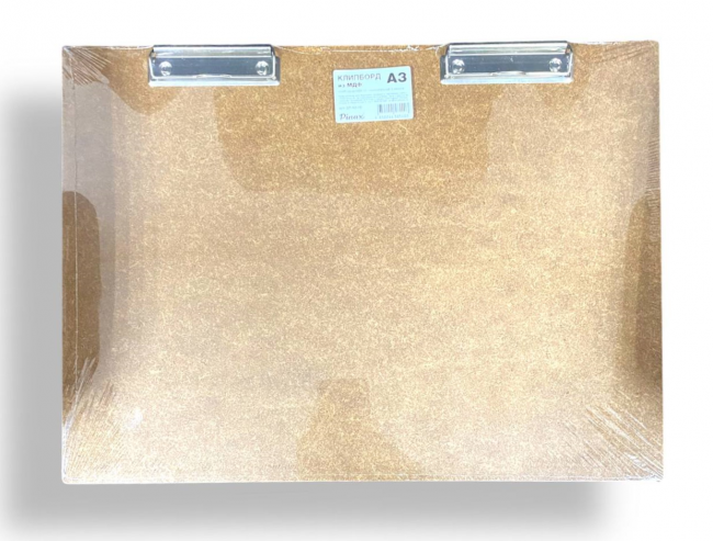 Клипборд из МДФ А3, горизонтальный, 2 зажима, Pinax/DP-A3-H2