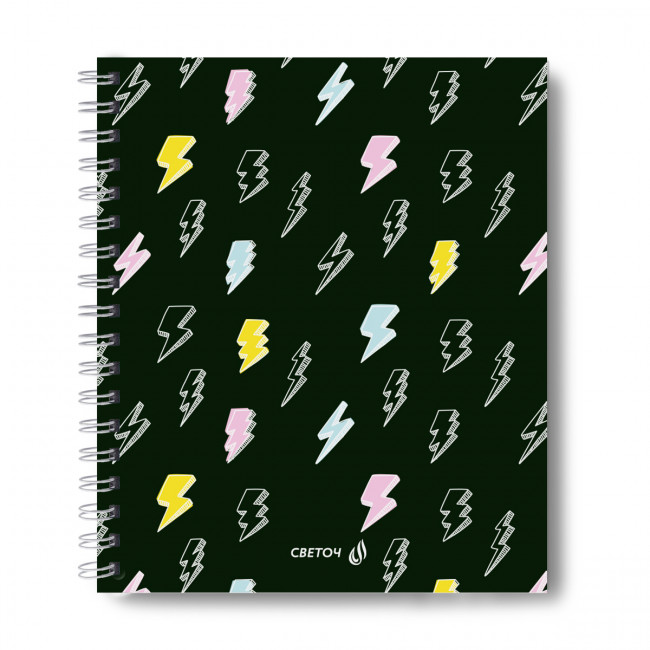 Тетрадь А5+ 96л клетка "Разряд-шоу", на гребне, Светоч/ТЕТ96-002 -000826 (12)
