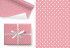 Бумага крафт белый 78гр/м2, 100см х 70см, Горох на розовом (5 лист/рул.)