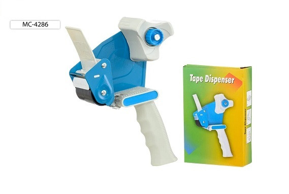 Диспенсер для скотча,цветной пластиковый-металлический  корпус,55 mm. МС-4286