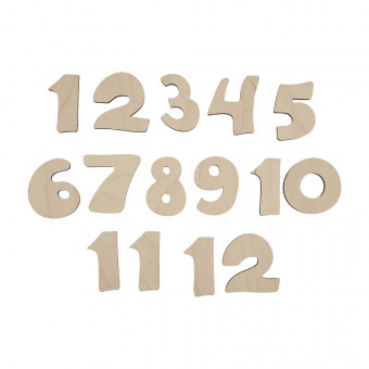 Заготовка 0.3см для декорирования "Декоративные цифры 1-12", 12шт, Mr. Carving/ВД-295