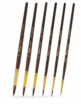 Набор кистей CREATIVE бордовая синтетика 5 шт. КРУГЛЫЕ set29-6pc Набор кистей CREATIVE бордовая синтетика 5 шт. КРУГЛЫЕ set29-6pc