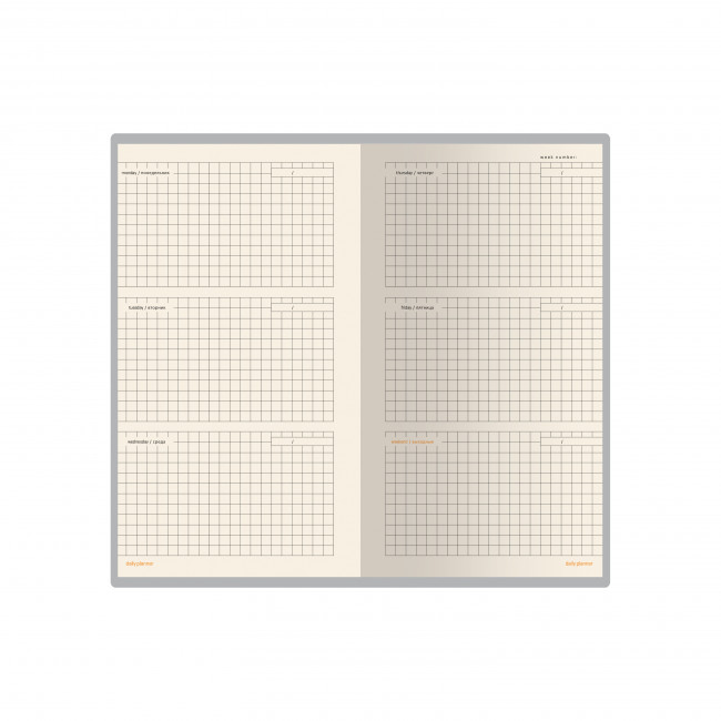 Еженедельник недатированный А6 80л клетка "Metropol", синий, BV/3-492/01 (20)