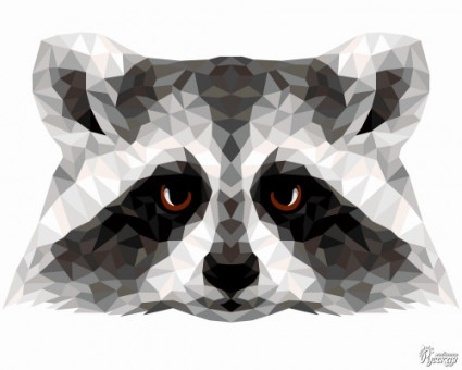 Набор для творчества "Рисование по номерам". P006 Енот (полигональный стиль) 40*50 Набор для творчества "Рисование по номерам". P006 Енот (полигональный стиль) 40*50