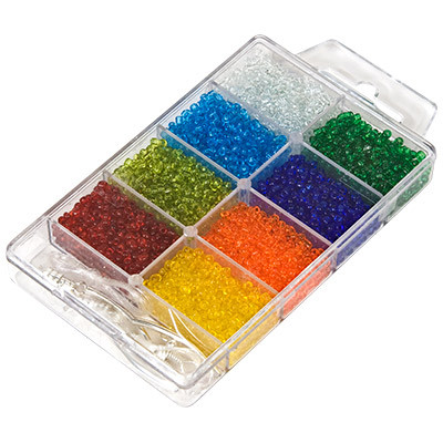 Набор бисера для рукоделия ассорти прозрачный, Zlatka/ SNB №1 Набор бисера для рукоделия ассорти прозрачный, Zlatka/ SNB №1