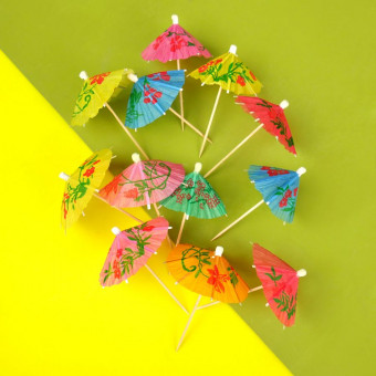 Пика для канапе 10см "Зонтик", материал дерево, Микрос/Ч42499 (12)