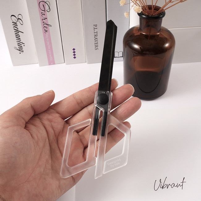 Ножницы 170 мм, нержавеющая сталь с тефлоновым покрытием, прозрачные ручки OULE/OL-8307 (24)