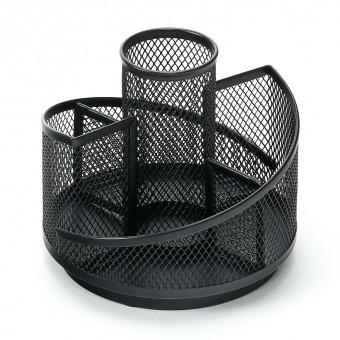 Подставка для канц.пренадлежностей, 5 отд., металлическая, черная WENZER OFFiCE /2012