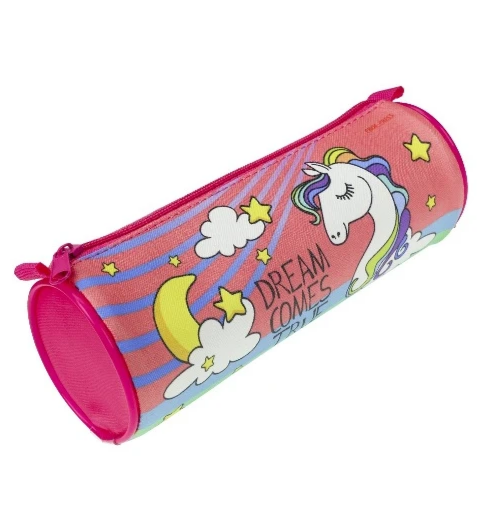 Пенал-тубус 210х75х75мм на молнии "Мечты и пони", Profit/ПН-8991