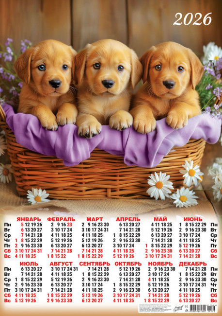 Календарь-плакат А2 2026г "Три мушкетёра", ПО-26-106