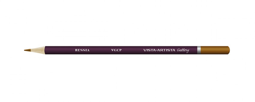 Карандаш цветной художественный заточенный 213 охра золотистая, Gallery VISTA-ARTISTA/VGCP 213 (6)