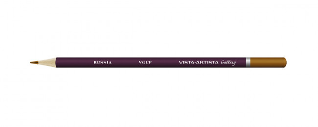 Карандаш цветной художественный заточенный 213 охра золотистая, Gallery VISTA-ARTISTA/VGCP 213 (6)