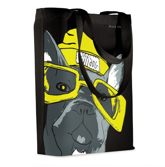 Сумка-шоппер black 'Псы на стиле" 34х36 см BV/ 16-004-02/22