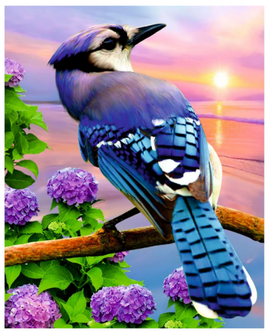 Алмазная мозаика 40*50 на подрамнике "Рассвет", полная выкладка, ALM029