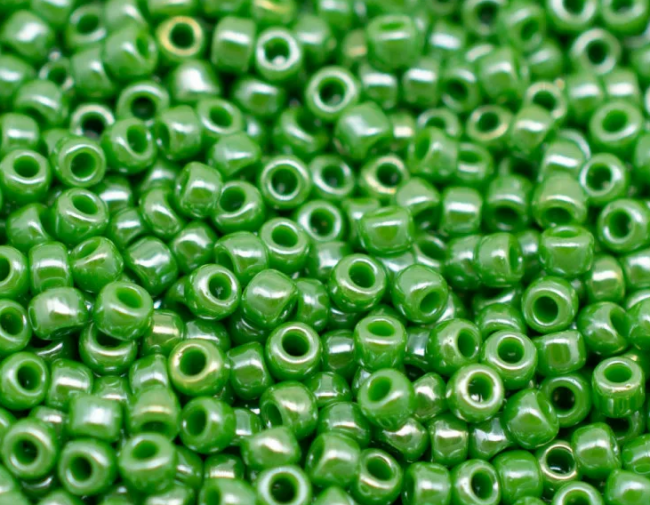 Бисер "ASMAR" размер №8, вес: 450 г, салатовый хамелеон