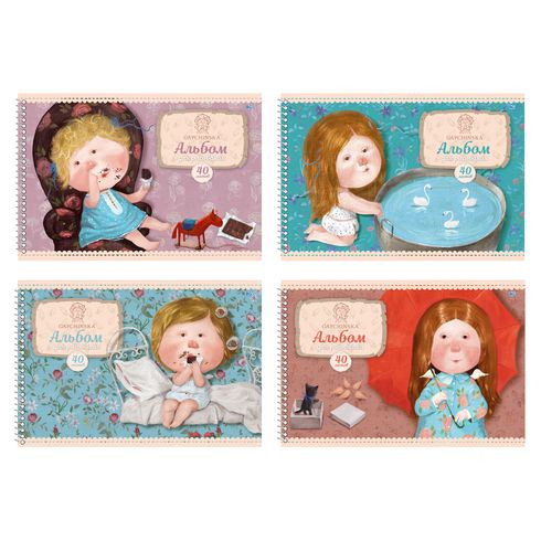 Альбом для рисования А4 гребень 40л. "Gapchinska" (ассорти) (35)