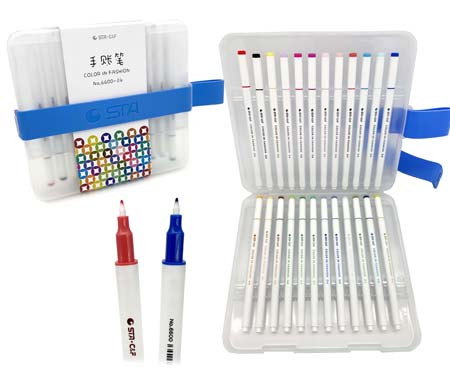 Линеры 24 цв. ST-26 цветные 0,4мм, квадратный белый корпус, в пластиковом футляре №6600 (1/1/32) Линеры 24 цв. ST-26 цветные 0,4мм, квадратный белый корпус, в пластиковом футляре №6600 (1/1/32)