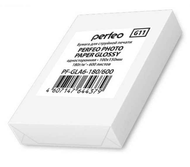 Фотобумага 10х15 180 г/м2 глянцевая 600л, G11, Perfeo/PF-GLA6-180/600 Фотобумага 10х15 180 г/м2 глянцевая 600л, G11, Perfeo/PF-GLA6-180/600